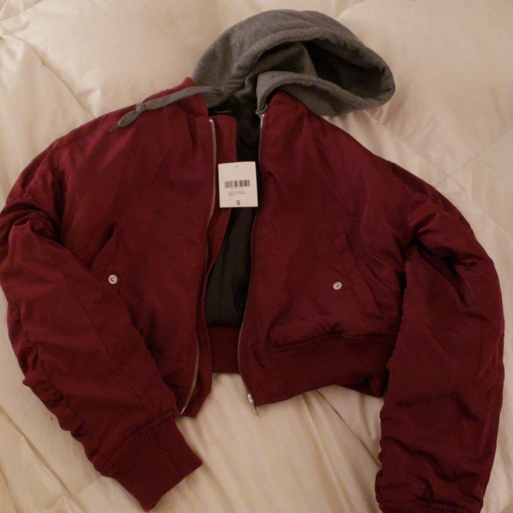 Burgundy Bomber Jacket New with tags!